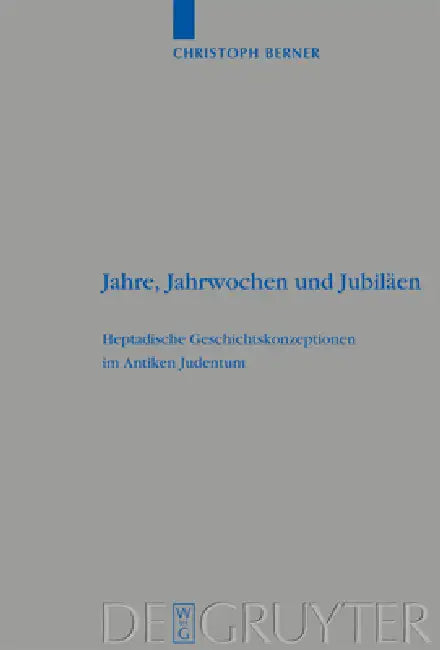 Jahre, Jahrwochen und Jubiläen (English, Christoph Berner)