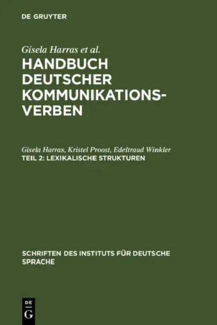 Lexikalische Strukturen (English, Gisela Harras | Kristel Proost | Edeltraud Winkler)
