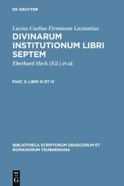 Libri III Et IV (English, Eberhard Heck)