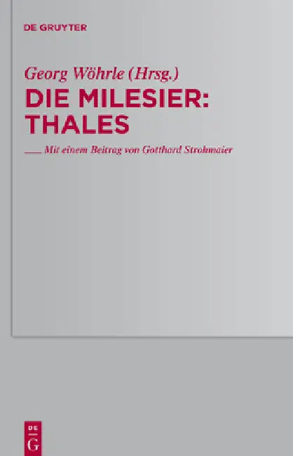 Thales (English, Gotthard Strohmaier)
