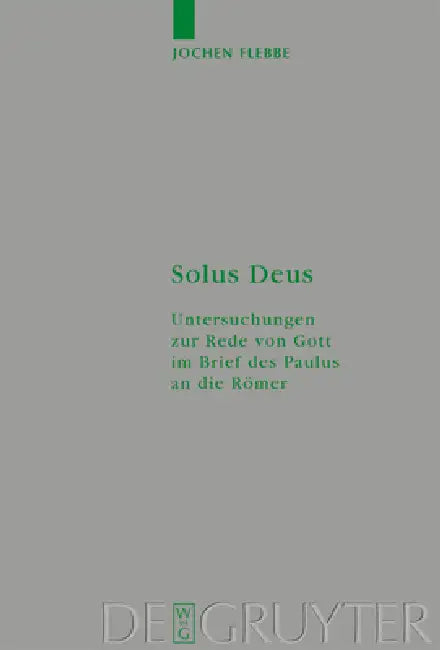 Solus Deus (English, Jochen Flebbe)