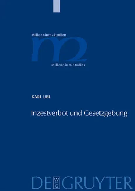 Inzestverbot und Gesetzgebung (English, Karl Ubl)