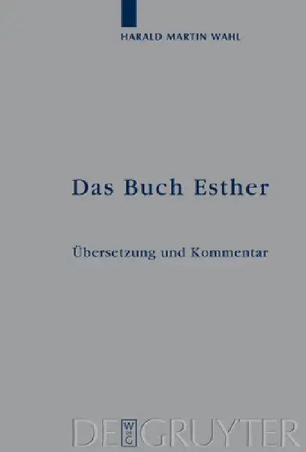 Das Buch Esther (English, Harald Martin Wahl)