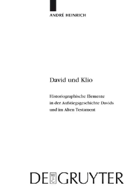 David und Klio (English, André Heinrich)