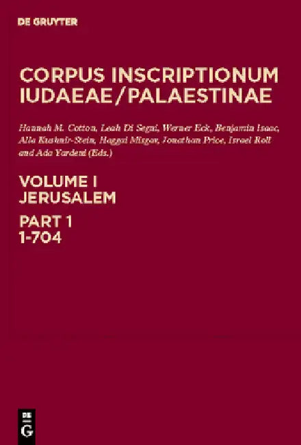 Jerusalem (English, Hannah M. Cotton | Leah Di Segni | Werner Eck)