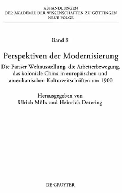 Perspektiven der Modernisierung (English, Ulrich Mölk | Heinrich Detering | Christoph Jürgensen)