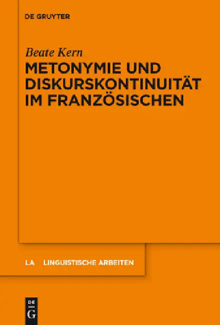 Metonymie und Diskurskontinuität im Französischen (English, Beate Kern)