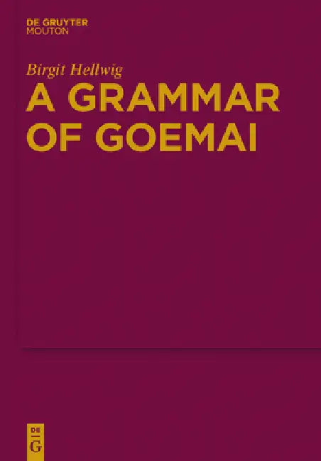 A Grammar of Goemai (English, Birgit Hellwig)