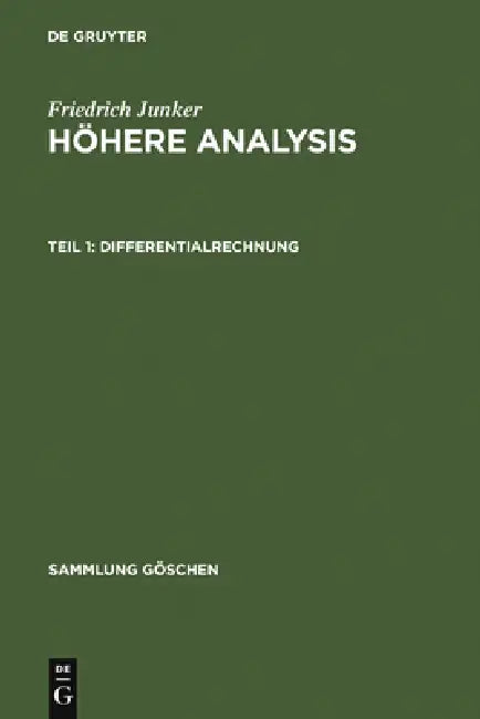 Differentialrechnung (English, Friedrich Junker)
