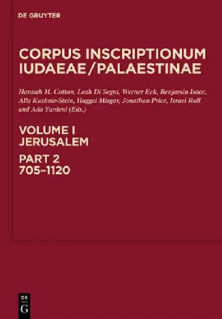 Jerusalem (English, Hannah M. Cotton | Leah Di Segni | Werner Eck)