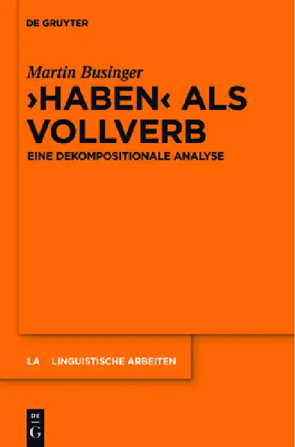 "Haben" als Vollverb (English, Martin Businger)