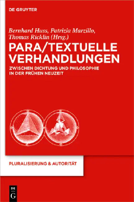 Para/Textuelle Verhandlungen zwischen Dichtung und Philosophie in der Frühen Neuzeit (English, Bernhard Huss | Patrizia Marzillo | Thomas Ricklin)