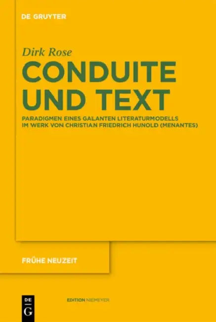 Conduite und Text (English, Dirk Rose)