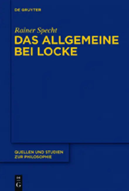 Das Allgemeine bei Locke (English, Rainer Specht)