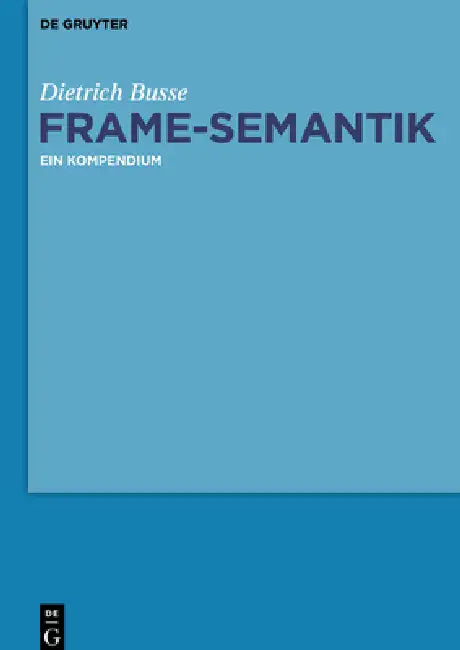 Frame-Semantik (English, Dietrich Busse)