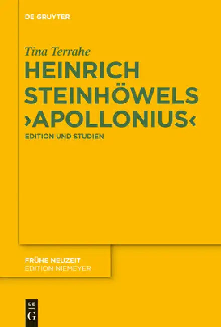 Heinrich Steinhöwels 'Apollonius' (English, Tina Terrahe)