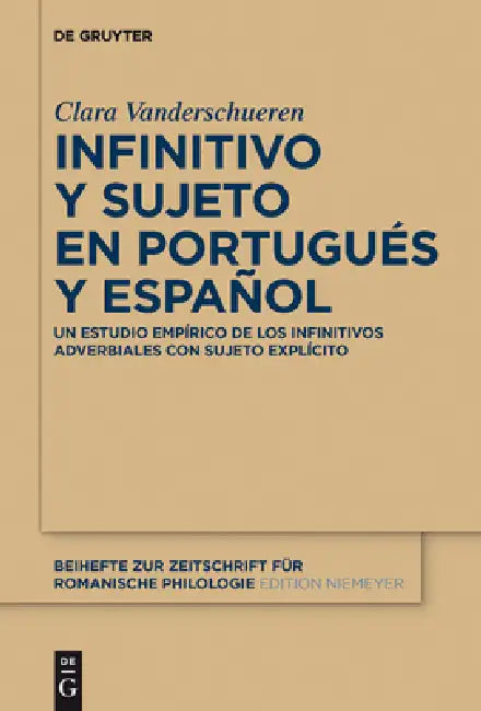 Infinitivo Y Sujeto En Portugués Y Español (English, Clara Vanderschueren)