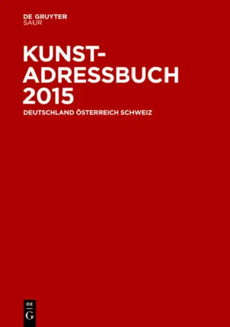 Kunstadressbuch Deutschland, Osterreich, Schweiz 2015 (English, Not Available (NA))