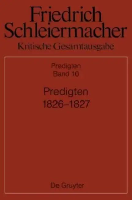 Predigten 1826-1827 (English, Brinja Bauer | Ralph Brucker | Michael Pietsch)