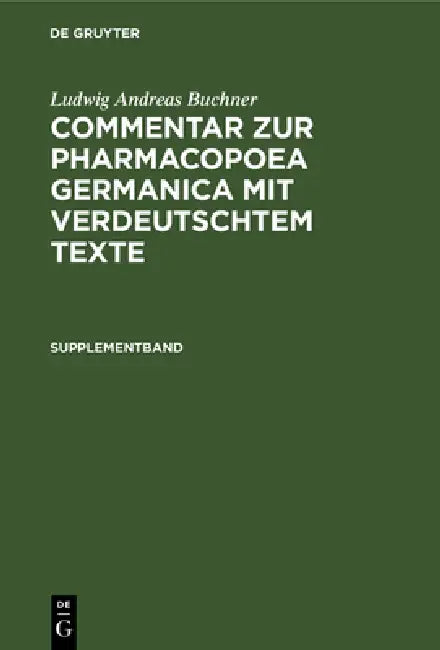 Supplementband (English, Ludwig Andreas Buchner)