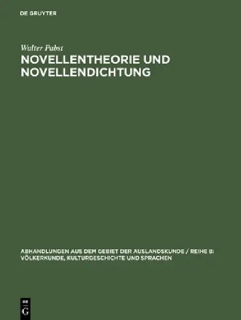 Novellentheorie und Novellendichtung (English, Walter Pabst)