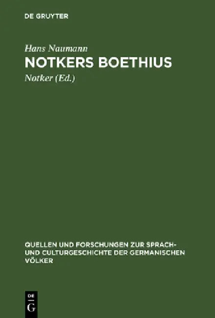 Notkers Boethius (English, Hans Naumann | Notker)