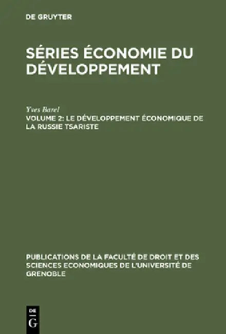 Le développement économique de la Russie tsariste (English, Yves Barel)