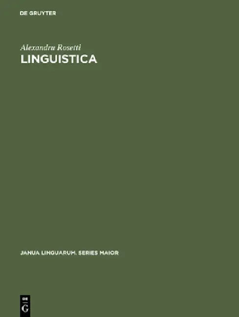 Linguistica (English, Alexandru Rosetti)
