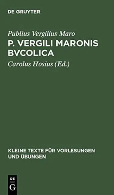 P. Vergili Maronis Bvcolica (English, Publius Vergilius Maro | Carolus Hosius)