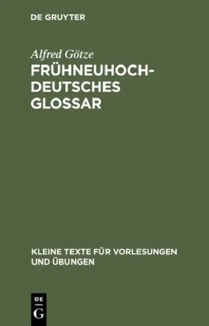 Frühneuhochdeutsches Glossar (English, Alfred Götze)