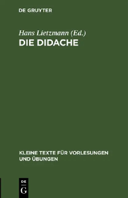 Die Didache (English, Hans Lietzmann)