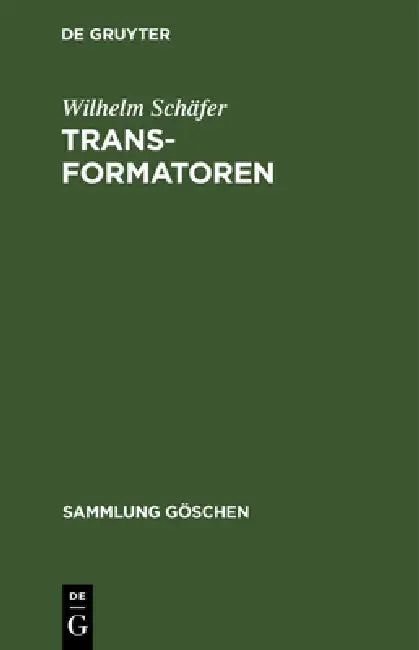 Transformatoren (English, Wilhelm Schäfer)