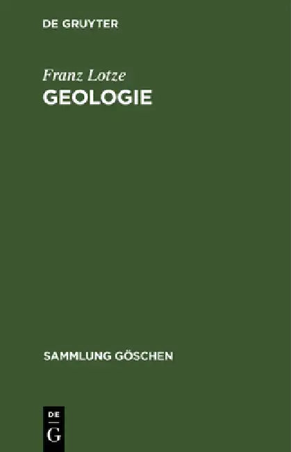 Geologie (English, Franz Lotze)