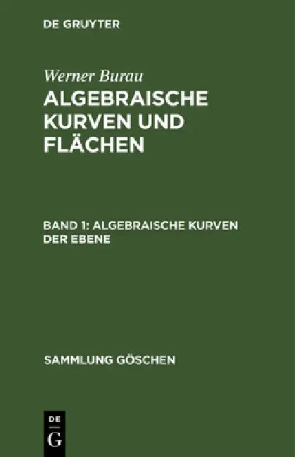 Algebraische Kurven der Ebene (English, Werner Burau)