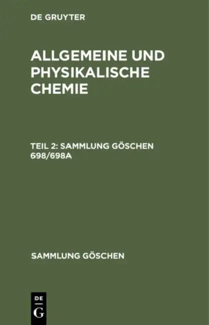 Sammlung Göschen Allgemeine und physikalische Chemie (English, Werner Schulze)