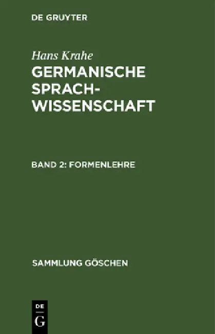 Formenlehre (English, Hans Krahe)
