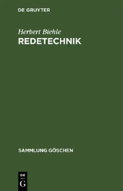 Redetechnik (English, Herbert Biehle)