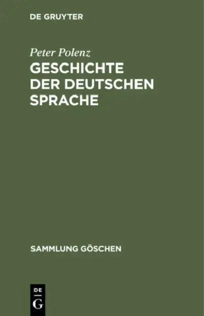 Geschichte Der Deutschen Sprache (English, Peter Polenz)