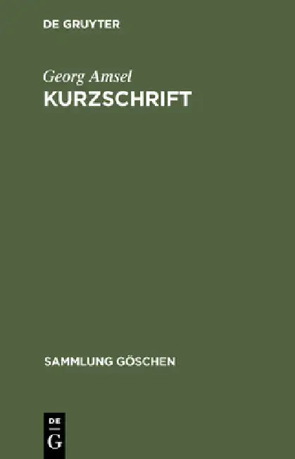 Kurzschrift (English, Georg Amsel)