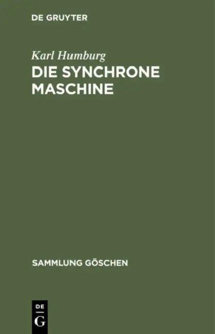 Die synchrone Maschine (English, Karl Humburg)