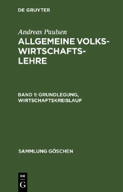 Grundlegung, Wirtschaftskreislauf (English, Andreas Paulsen)