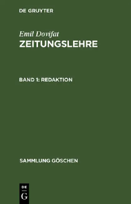 Redaktion (English, Emil Dovifat)