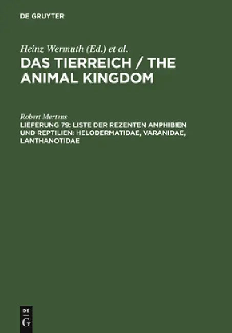 Liste der rezenten Amphibien und Reptilien (English, Robert Mertens)