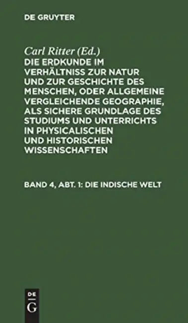 Die Indische Welt (English, Carl Ritter)