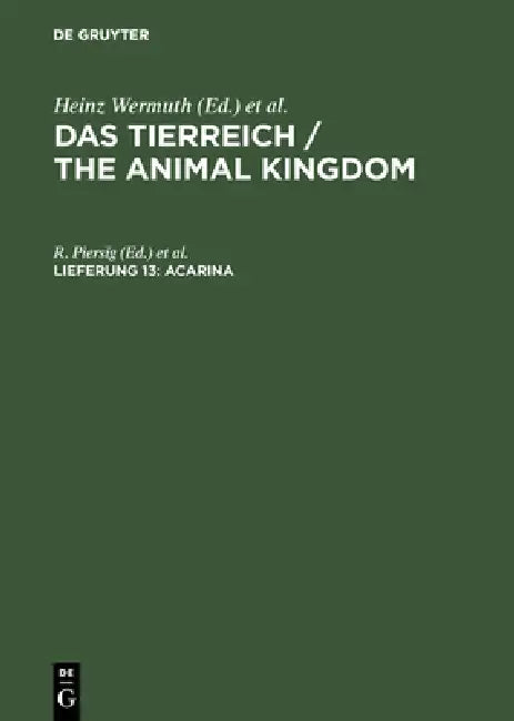 Acarina (English, Piersig | Heinz Wermuth | Robert Mertens)