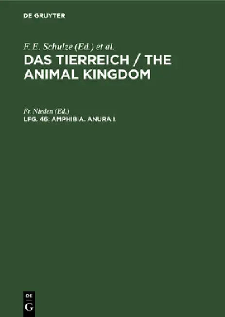 Amphibia. Anura I. (English, Fr Nieden)
