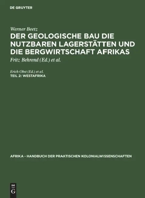 Westafrika (English, Erich Obst | Werner Beetz)