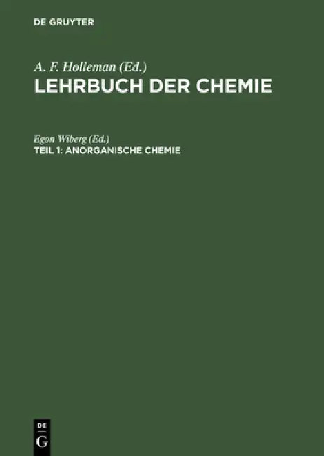 Anorganische Chemie (English, Egon Wiberg)