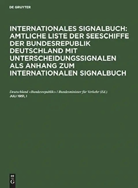Juli 1951, I (English, Deutschland)