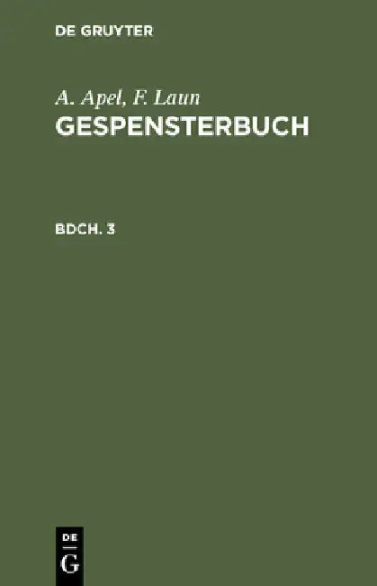 Gespensterbuch (English, A. Apel | F. Laun)
